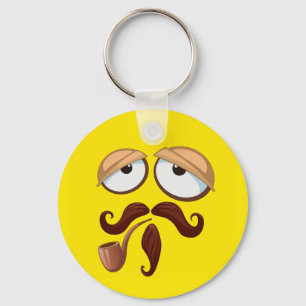 Porte-clés Visage Jaune avec tuyau et moustache