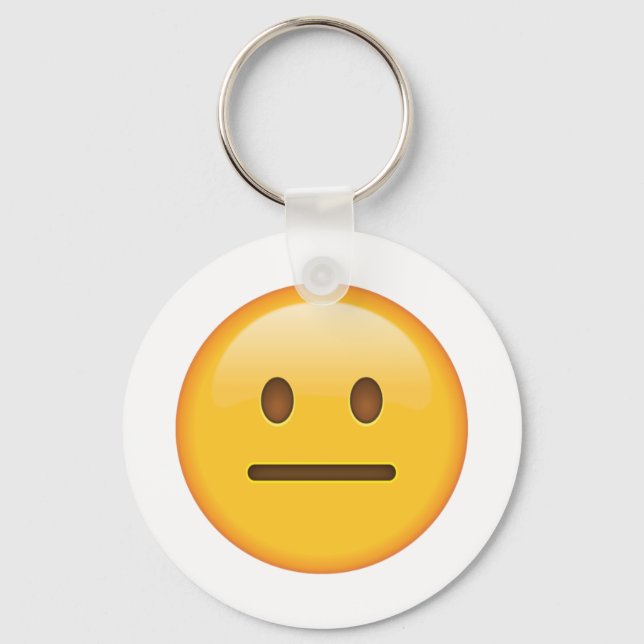 Porte-clés Visage neutre - Emoji (Recto)