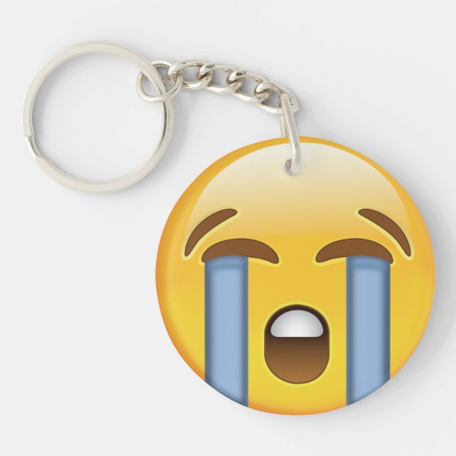 Porte-clés Visage pleurant fort Emoji (Devant)