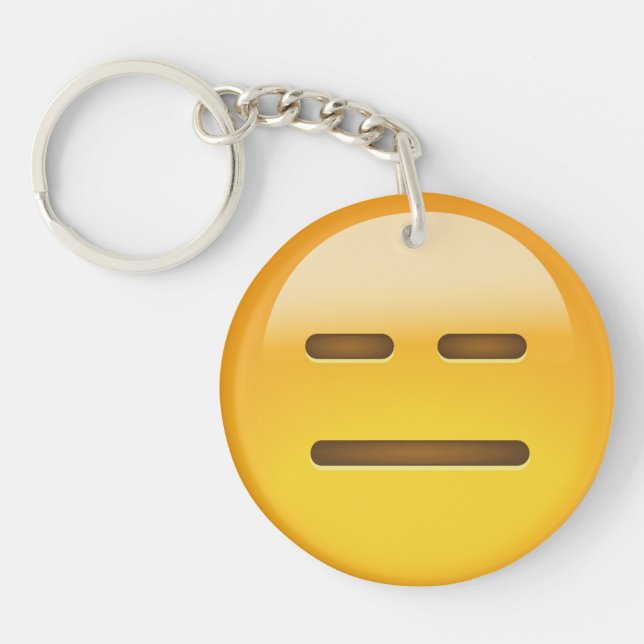 Porte-clés Visage sans expression Emoji (Devant)