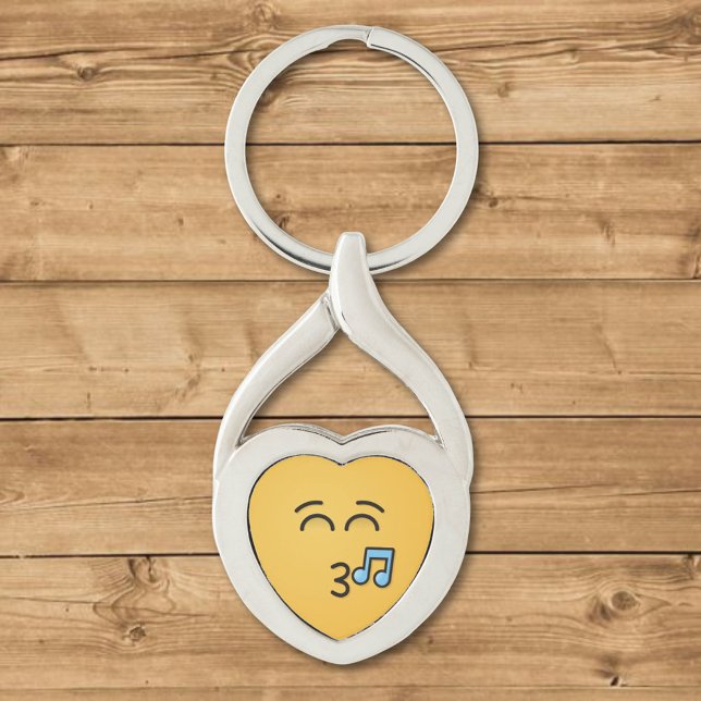 Porte-clés Visage sifflant avec yeux souriants (Créateur téléchargé)