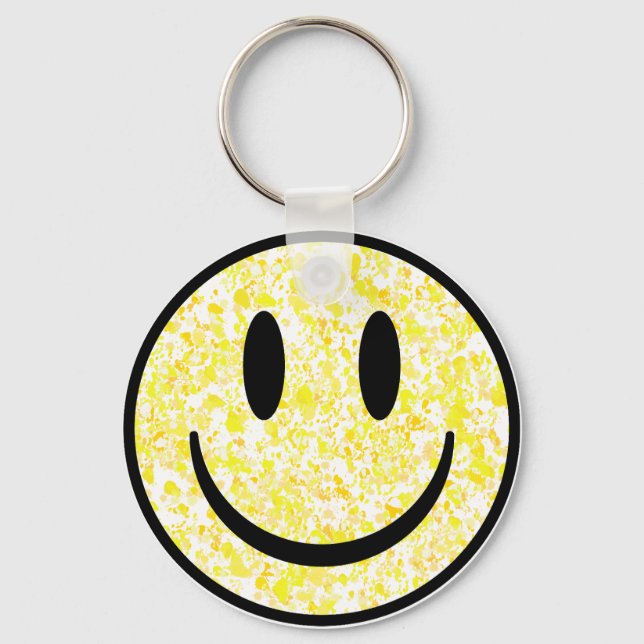 Porte-clés Visage souriant éclaboussé (Recto)
