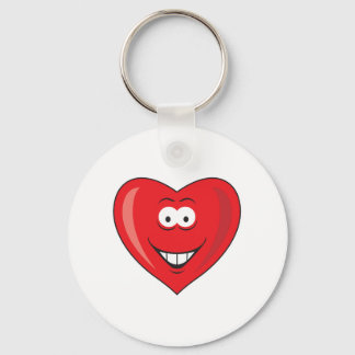 Porte-clés Visage Valentin en forme de coeur