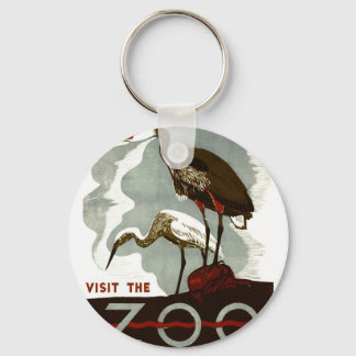 Porte-clés Visitez le zoo - l'affiche de WPA -