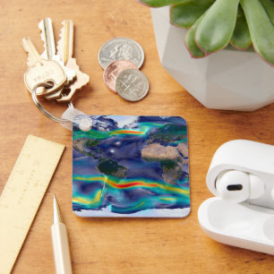 Porte-clés Visualisation Des Vents Mondiaux.