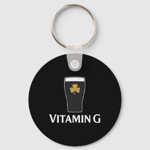 Porte-clés Vitamin G Stout Bière Irlandais Boire Shamrock St