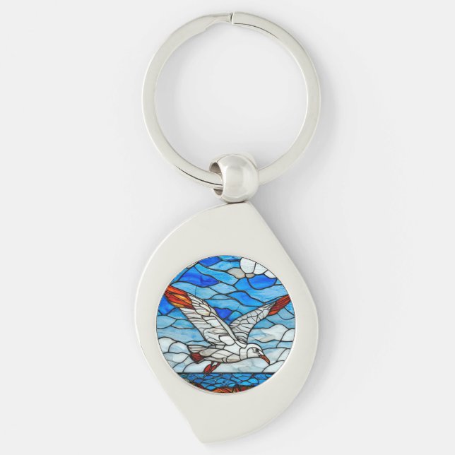 Porte-clés Vitreaux de mouette (Devant)