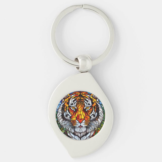Porte-clés Vitreaux de tigre (Devant)