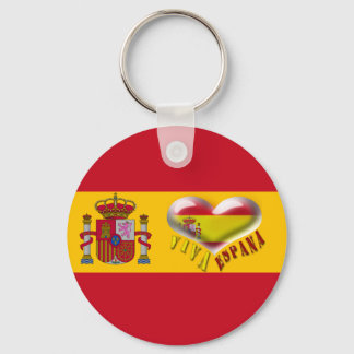 Porte-clés Viva Espana Espagne Armoiries Coeur Keychain