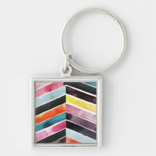 Porte-clés Vivid aquarelle Chevron I