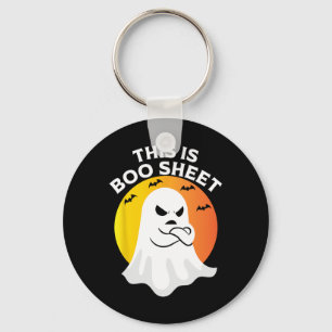 Porte-clés Voici Le Costume D'Halloween Ghost Retro En Feuill