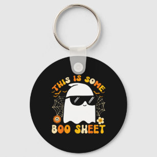 Porte-clés Voici Une Feuille De Boite Halloween Ghost Funny C