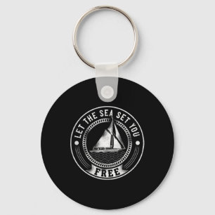 Porte-clés Voile Laissez La Mer Vous Met Gratuitement Bateau