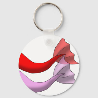 Porte-clés Voiles de sirène rouge et rose
