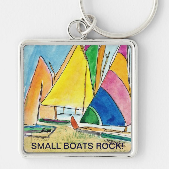 Porte-clés voilier à voile rocheuse pour petits ba (Devant)