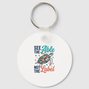 Porte-clés Voir le design du t-shirt de sensibilisation au pu