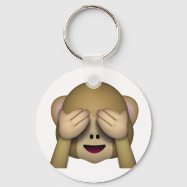 Porte-clés Voir No Evil Monkey - Emoji (Recto)