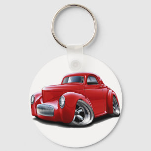 Porte-clés Voiture 1941 de rouge de Willys