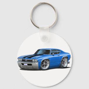 Porte-clés Voiture 1968 Bleu-Noire de Chevelle
