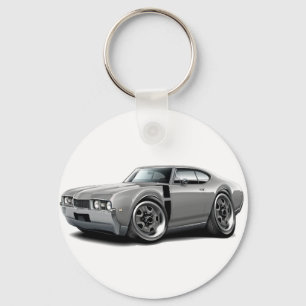 Porte-clés Voiture 1968 Gris-Noire d'Olds 442