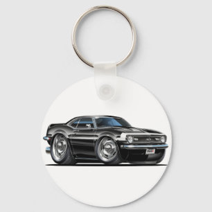 Porte-clés Voiture 1968 Noir-Blanche de Camaro