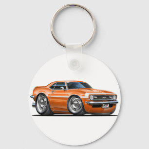 Porte-clés Voiture 1968 Orange-Blanche de Camaro