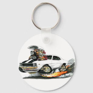 Porte-clés Voiture 1969 Blanc-Noire du RS solides solubles de