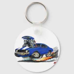 Porte-clés Voiture 1969 Bleu-Blanche de Camaro Z28