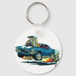 Porte-clés Voiture 1970-72 Bleu-Blanche de Camaro