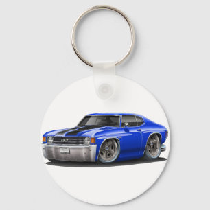 Porte-clés Voiture 1971-72 Bleu-Noire de Chevelle