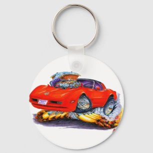 Porte-clés Voiture 1980-82 de rouge de Corvette