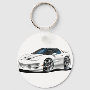 Porte-clés Voiture 1998-02 de blanc du transport AM