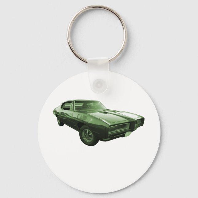Porte-clés Voiture À Muscle GTO 1968 (Recto)