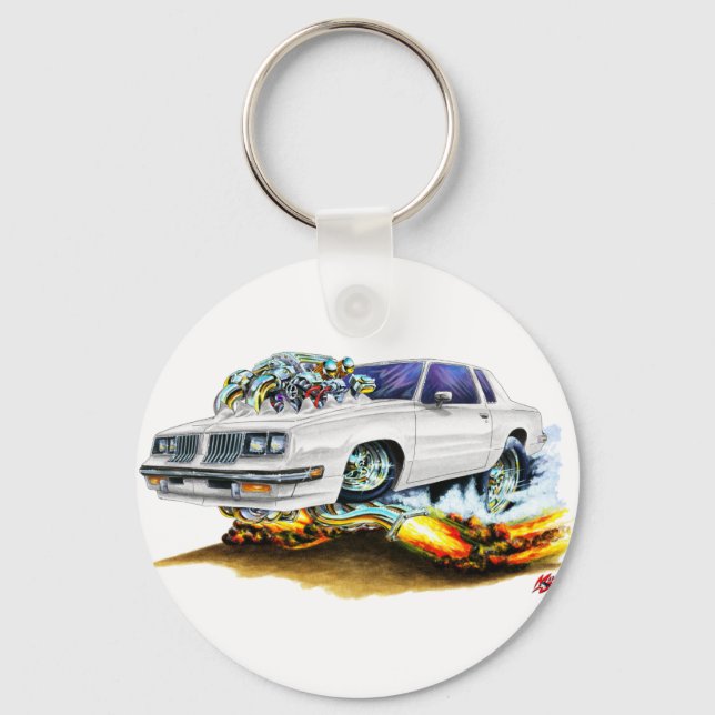Porte-clés Voiture blanche Cutlass 1983-88 (Recto)
