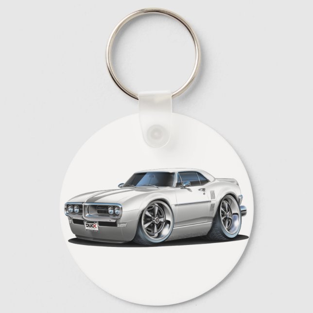 Porte-clés Voiture blanche Firebird 1968 (Recto)