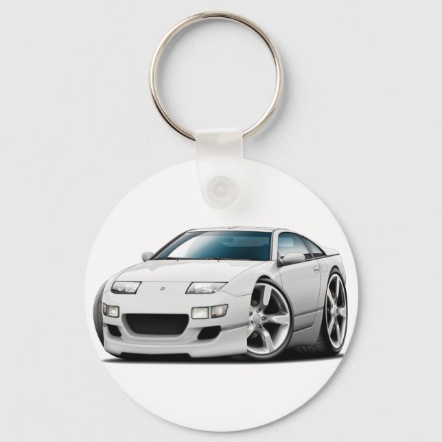 Porte-clés Voiture blanche Nissan 300ZX (Recto)