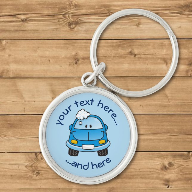 Porte-clés Voiture bleue avec bulles (Créateur téléchargé)