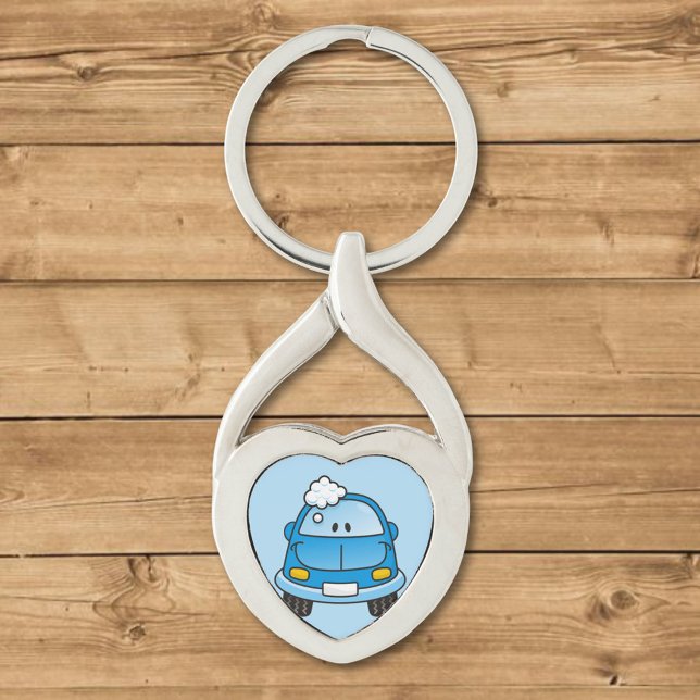 Porte-clés Voiture bleue avec bulles (Créateur téléchargé)