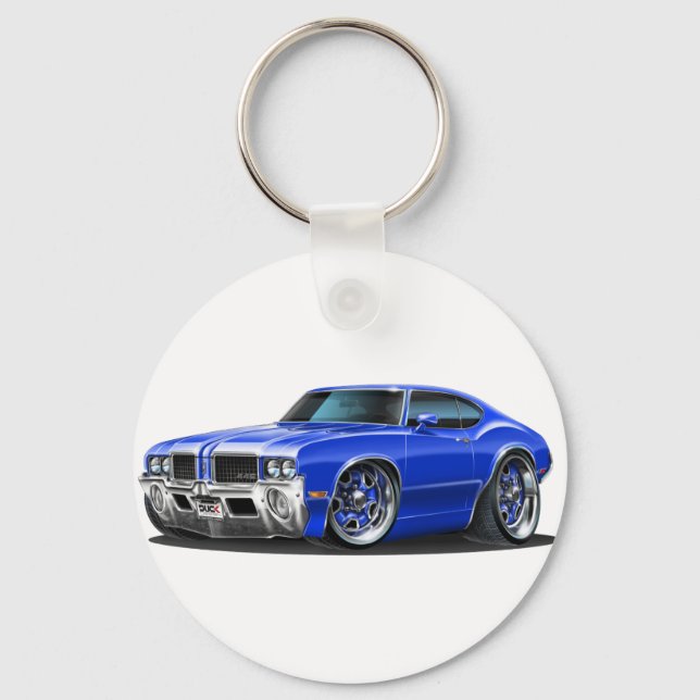 Porte-clés Voiture Bleue Cutlass Olds (Recto)