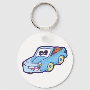 Porte-clés Voiture bleue de sourire