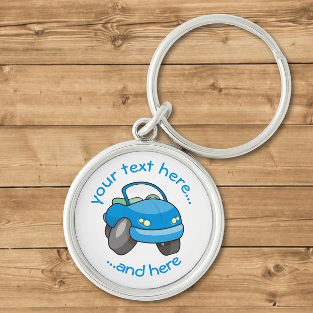 Porte-clés Voiture Carton Bleu (Créateur téléchargé)
