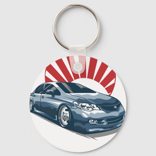 Porte-clés voiture civique (Recto)
