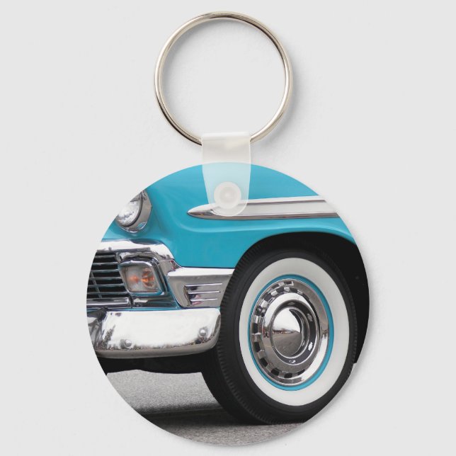 Porte-clés Voiture classique Turquoise (Recto)