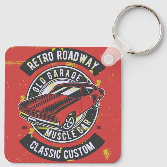 Porte-clés Voiture classique Vintage (Dos)