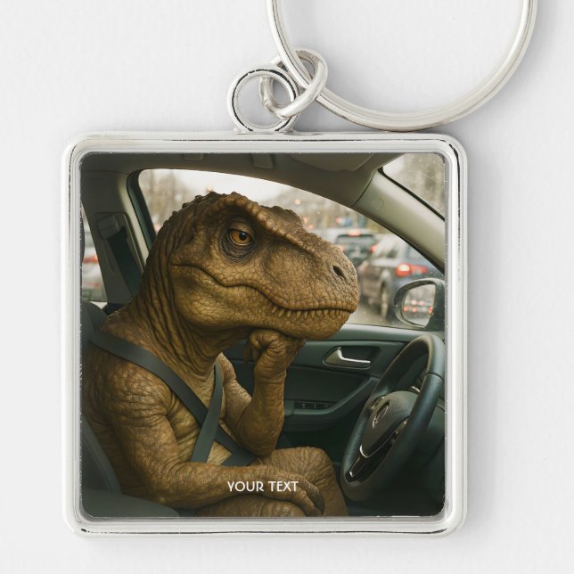 Porte-clés Voiture de conduite Imaginaire Dinosaur (Devant)