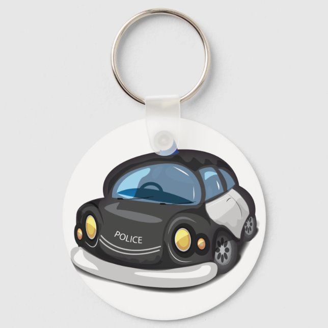 Porte-clés voiture de police vintage (Recto)