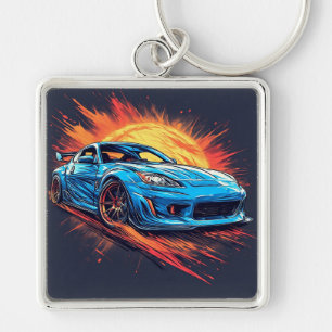 Porte-clés Voiture de sport dynamique