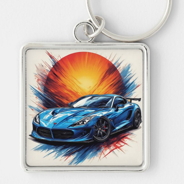 Porte-clés Voiture de sport dynamique (Devant)