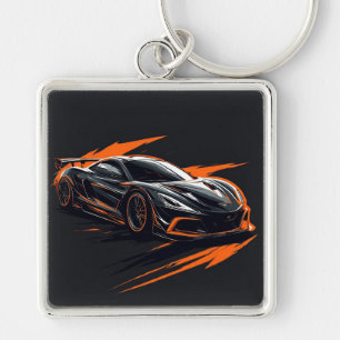 Porte-clés Voiture de sport stylisée