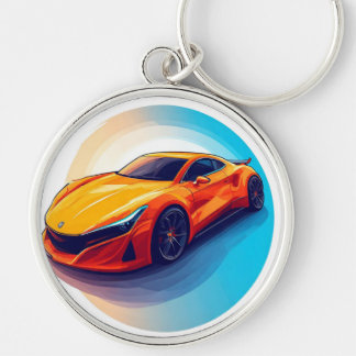 Porte-clés Voiture de sport vibrante au design moderne